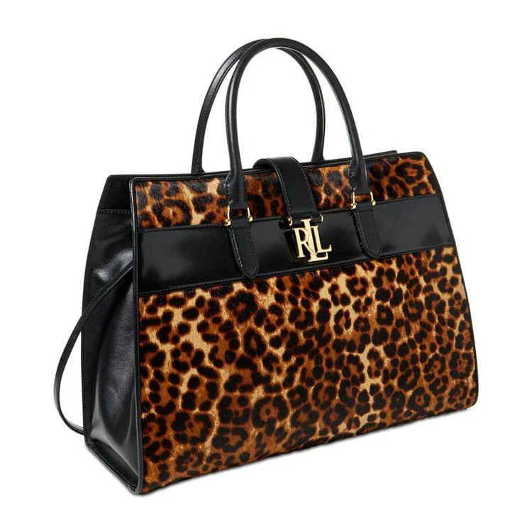 商品Ralph Lauren|Leopard-Print Brigitte Large Tote,价格¥1990,第4张图片详细描述