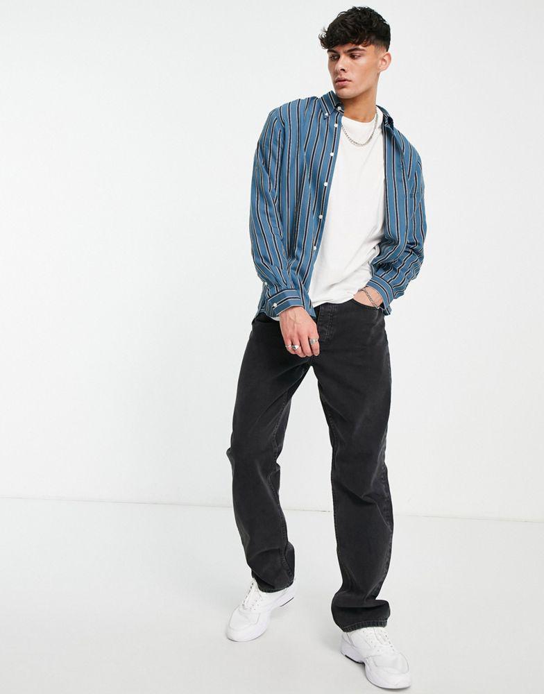 商品Lacoste|Lacoste long sleeve stripe shirt in navy,价格¥341,第5张图片详细描述