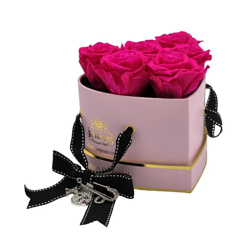 商品Rosepops|Pop-Up Hugs and Kisses Heart Shaped Box with 6 Real Raspberry Punch Roses,价格¥1269,第3张图片详细描述