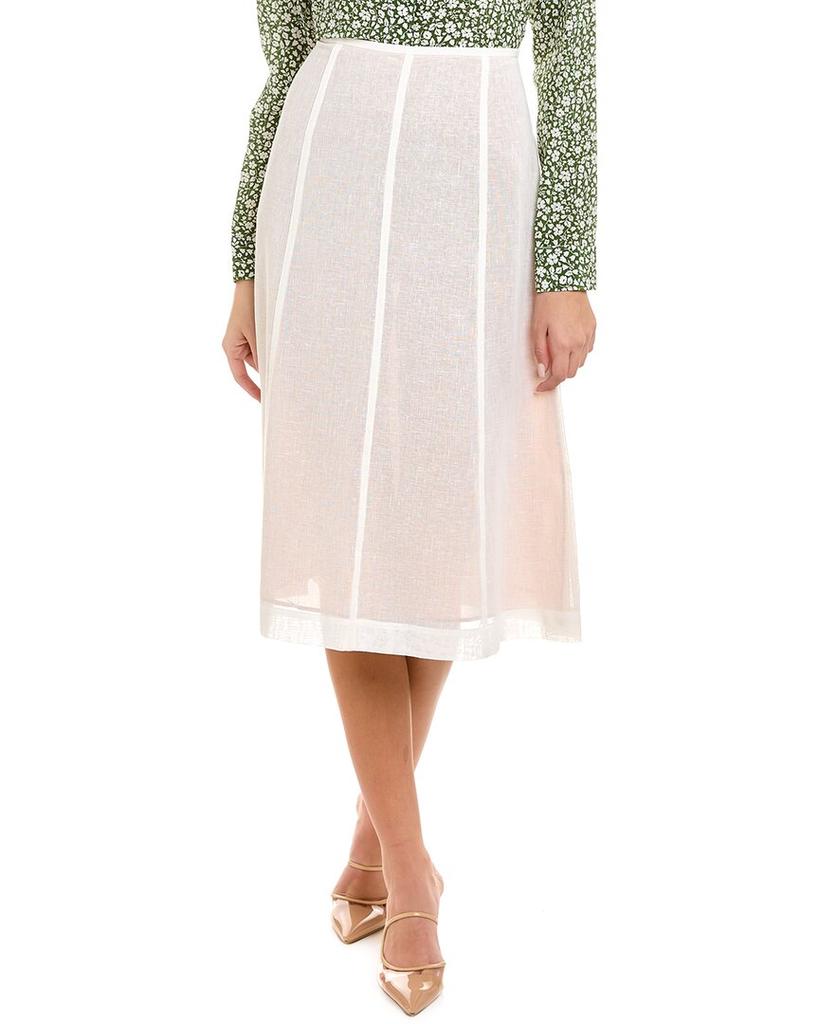 Michael Kors Linen Crepe Gauze Skirt商品第1张图片规格展示
