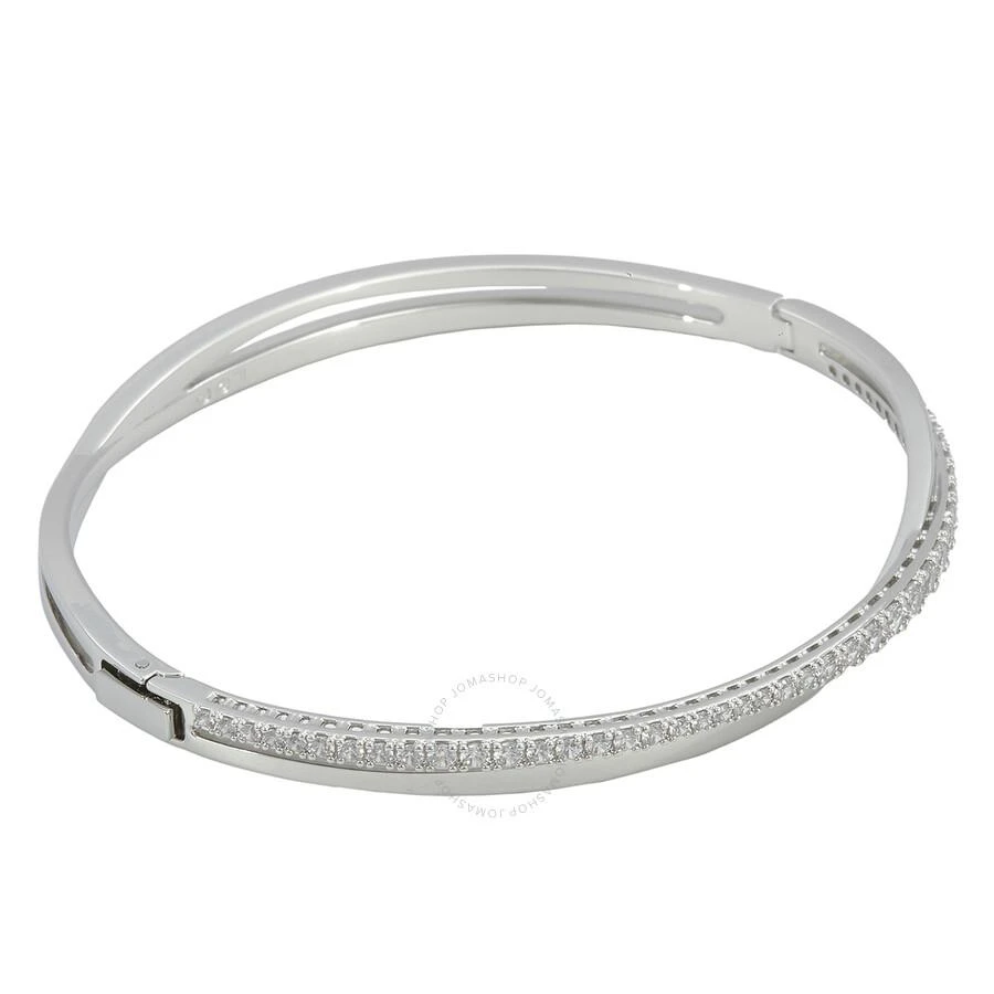 商品Swarovski|Ladies Twist Rhodium Plated Bangle,价格¥755,第3张图片详细描述