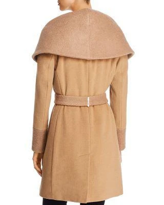 商品Calvin Klein|Coat - Belted Wool Wrap 羊毛显瘦大衣,价格¥1695,第2张图片详细描述