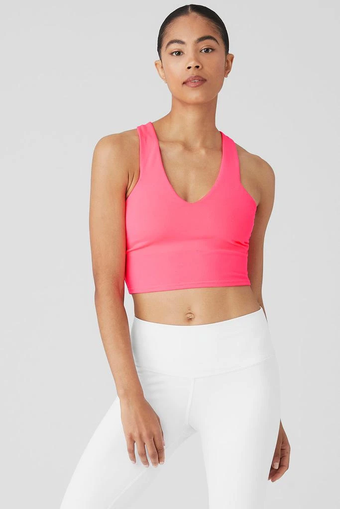 商品Alo|Airbrush Real Bra Tank - Fluorescent Pink Coral,价格¥487,第2张图片详细描述