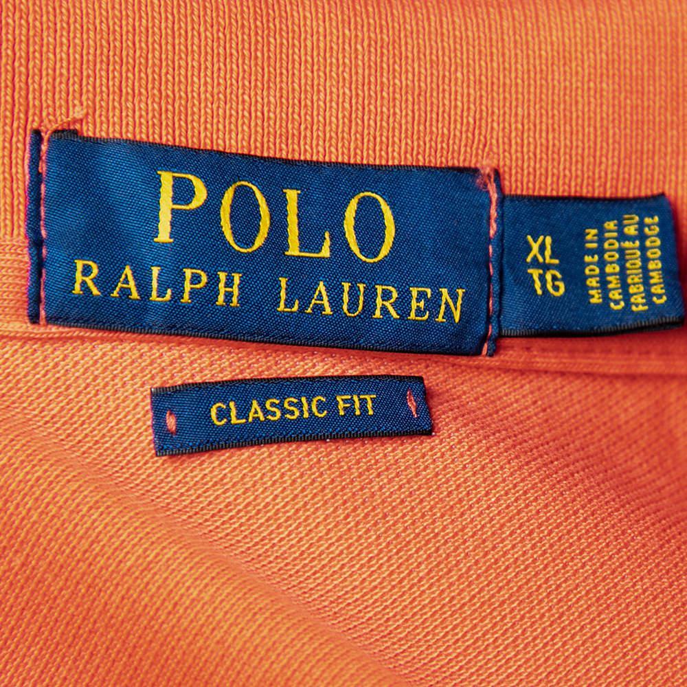 商品[二手商品] Ralph Lauren|Polo Ralph Lauren Pink Cotton Pique Classic Fit Polo T-Shirt XL,价格¥782,第7张图片详细描述