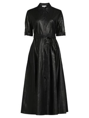 商品Calvin Klein|​Belted Faux Leather Maxi A Line Dress,价格¥488,第3张图片详细描述