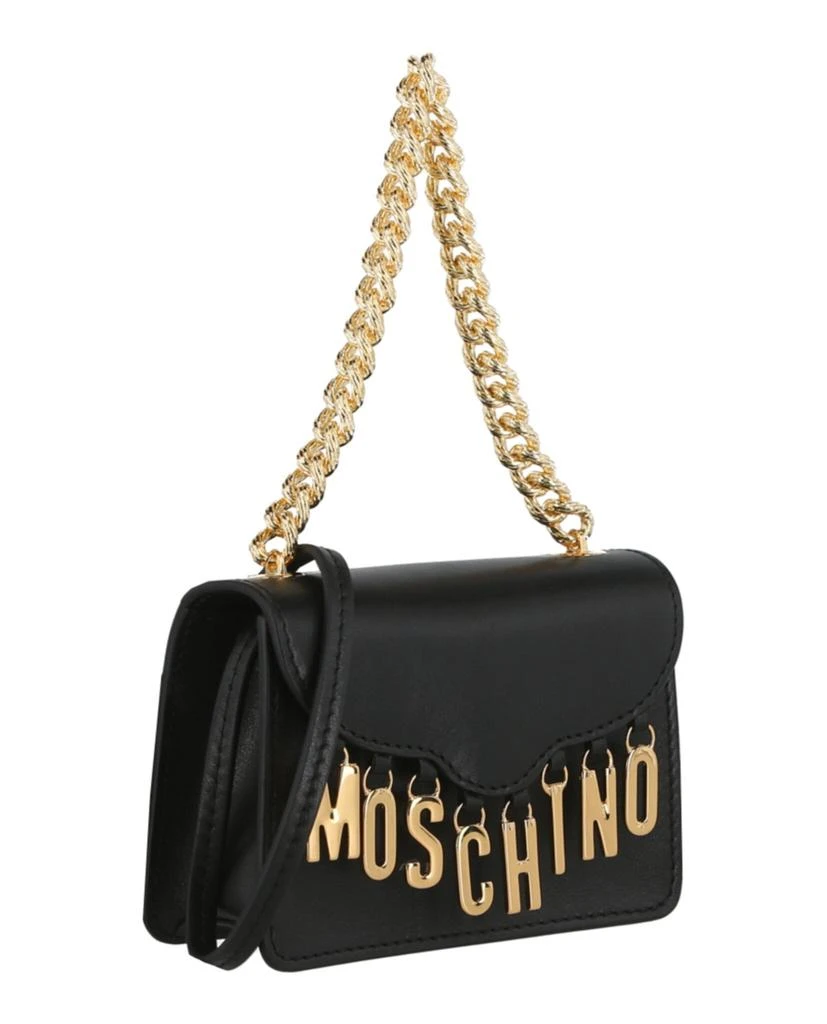 商品Moschino|Lettering Charm Leather Crossbody Bag,价格¥3286,第2张图片详细描述