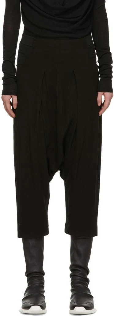 商品Rick Owens|Black Silk Swing Elastic Waist Trousers,价格¥2119,第1张图片