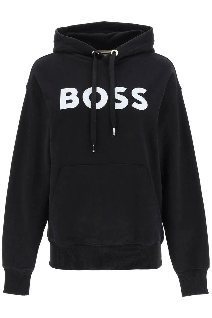 商品Hugo Boss|LOGO PRINTED COTTON HOODIE,价格¥468,第1张图片