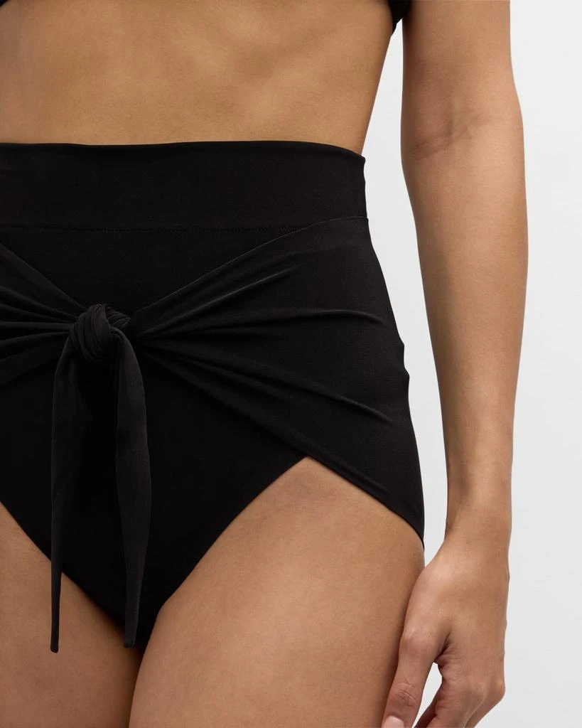 商品Norma Kamali|Diaper Tie-Front High-Waist Bikini Bottom,价格¥208,第5张图片详细描述