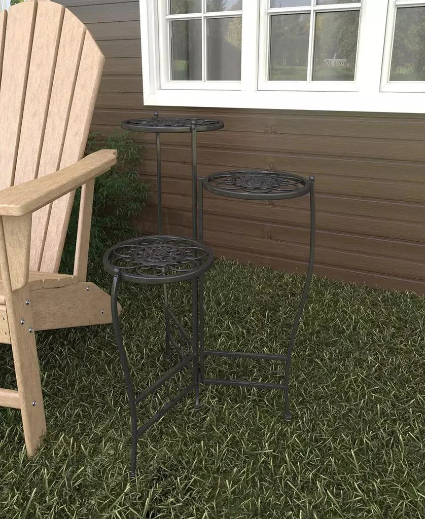 Brown Metal Indoor Outdoor 3 Tier Floral Plant Stand 商品