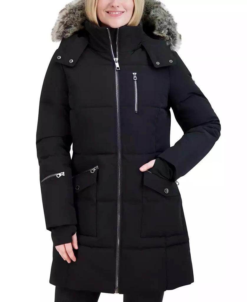 商品Nautica|Women's Faux-Fur-Trim Hooded Puffer Coat,价格¥707,第1张图片