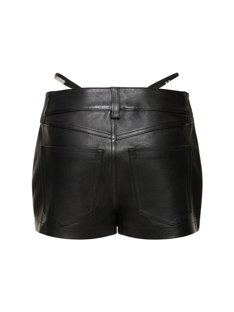 商品Alexander Wang|Leather Mini Skort W/ Buckle Belt,价格¥7464,第4张图片详细描述