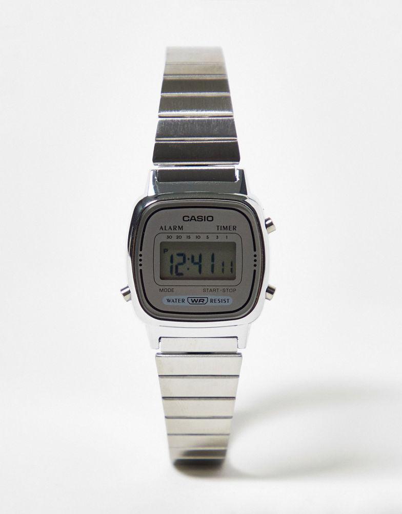 商品Casio|Casio mini digital watch in silver tone,价格¥245,第1张图片