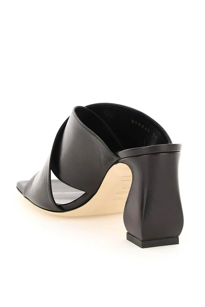 商品SI ROSSI|Si sergio rossi leather mules with sculpture heel,价格¥3648,第3张图片详细描述