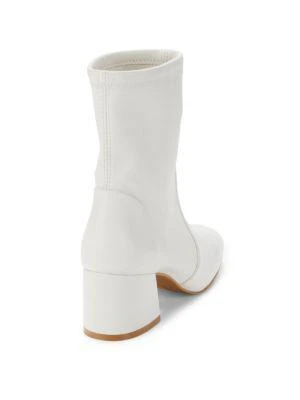 商品Stuart Weitzman|Sleek 60 Leather Block Heel Sock Booties,价格¥2173,第3张图片详细描述