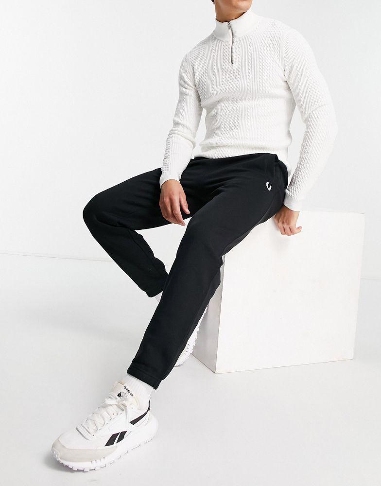 Fred Perry loopback joggers in black商品第4张图片规格展示