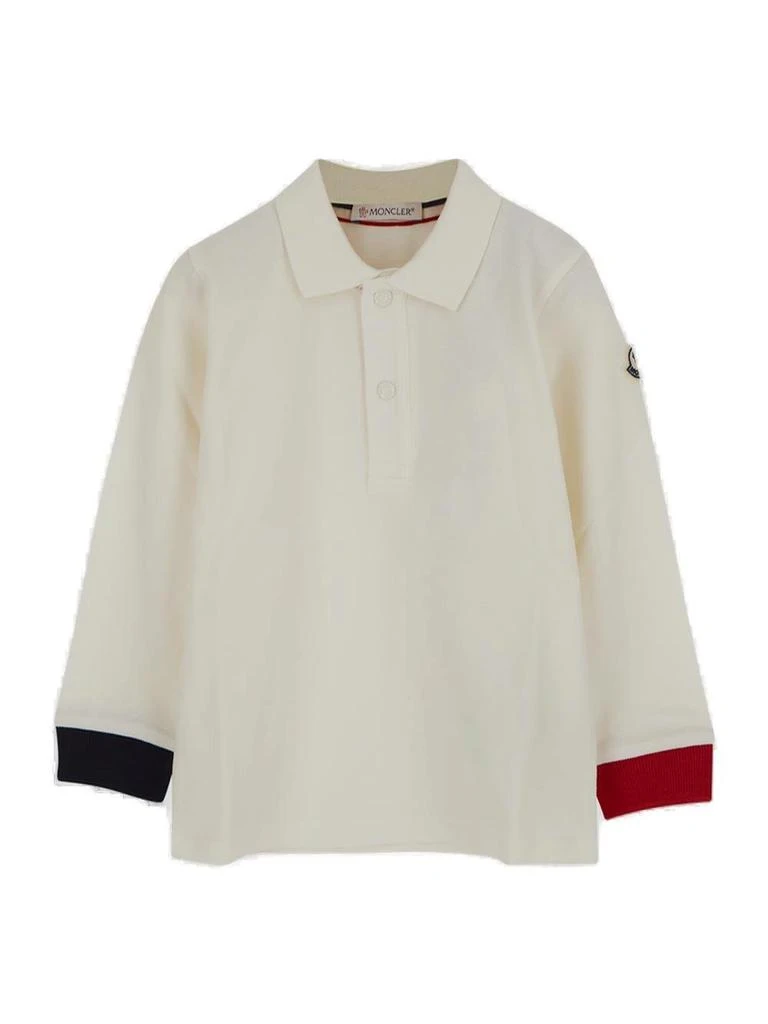 商品Moncler|Moncler Enfant Button Detailed Long-Sleeved Polo Shirt,价格¥722,第1张图片