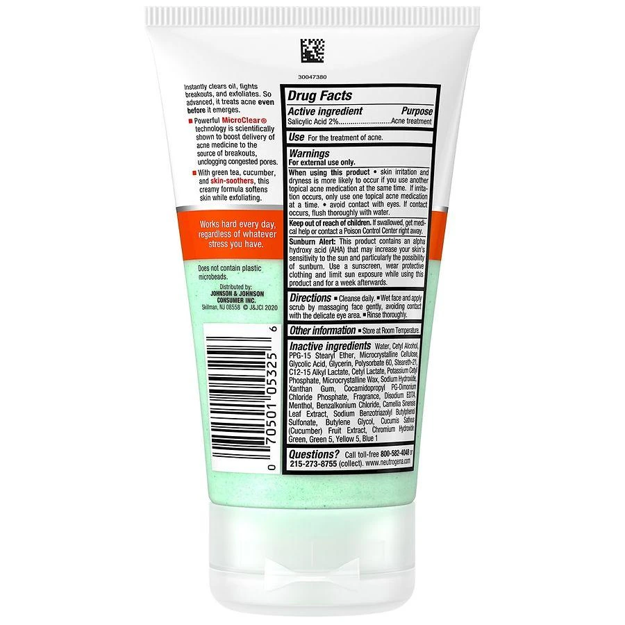 商品Neutrogena|Oil-Free Acne Stress Control Power-Clear Scrub,价格¥96,第4张图片详细描述