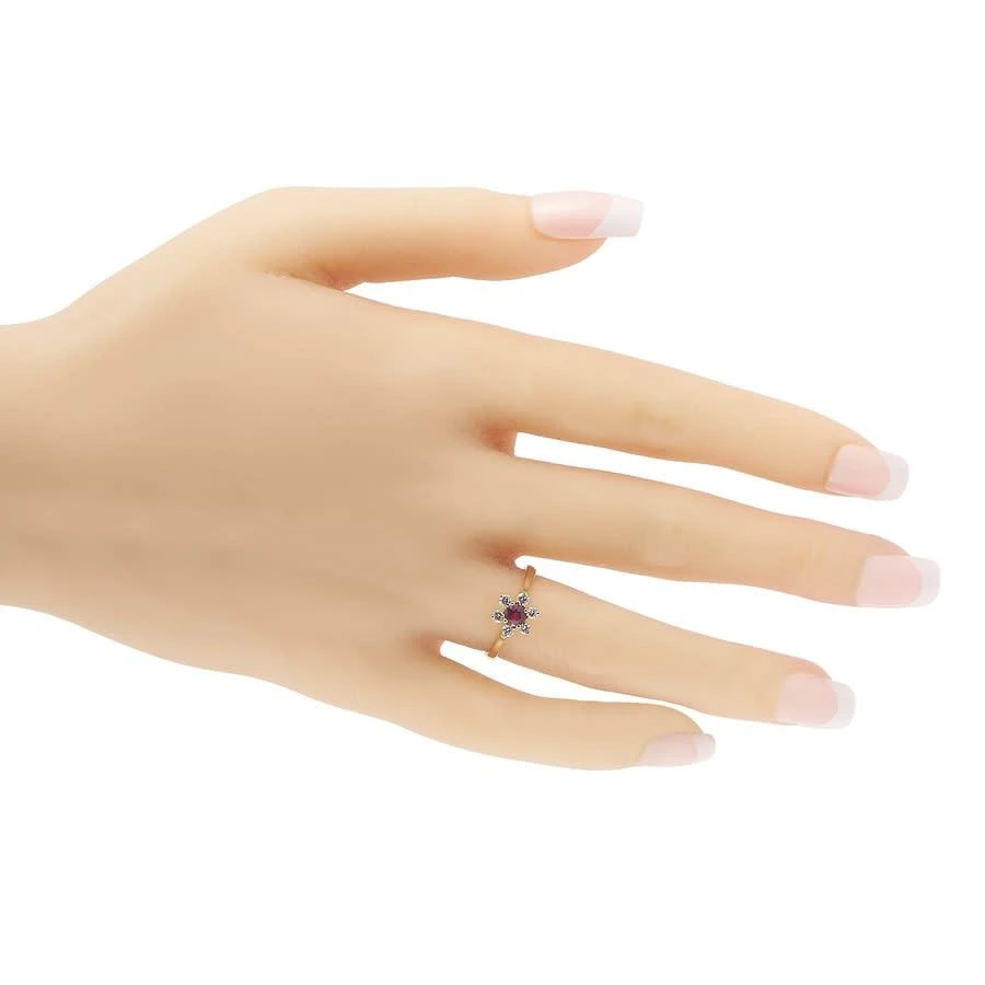 商品[二手商品] Tiffany & Co.|Pre-Owned Tiffany  Co. 18K Yellow Gold 0.25 ct Diamond and Ruby Ring,价格¥10565,第3张图片详细描述