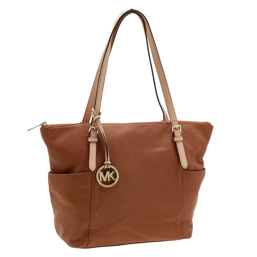 商品[二手商品] Michael Kors|MICHAEL Michael Kors Brown/Beige Leather Jet Set Top Zip Tote,价格¥808,第3张图片详细描述