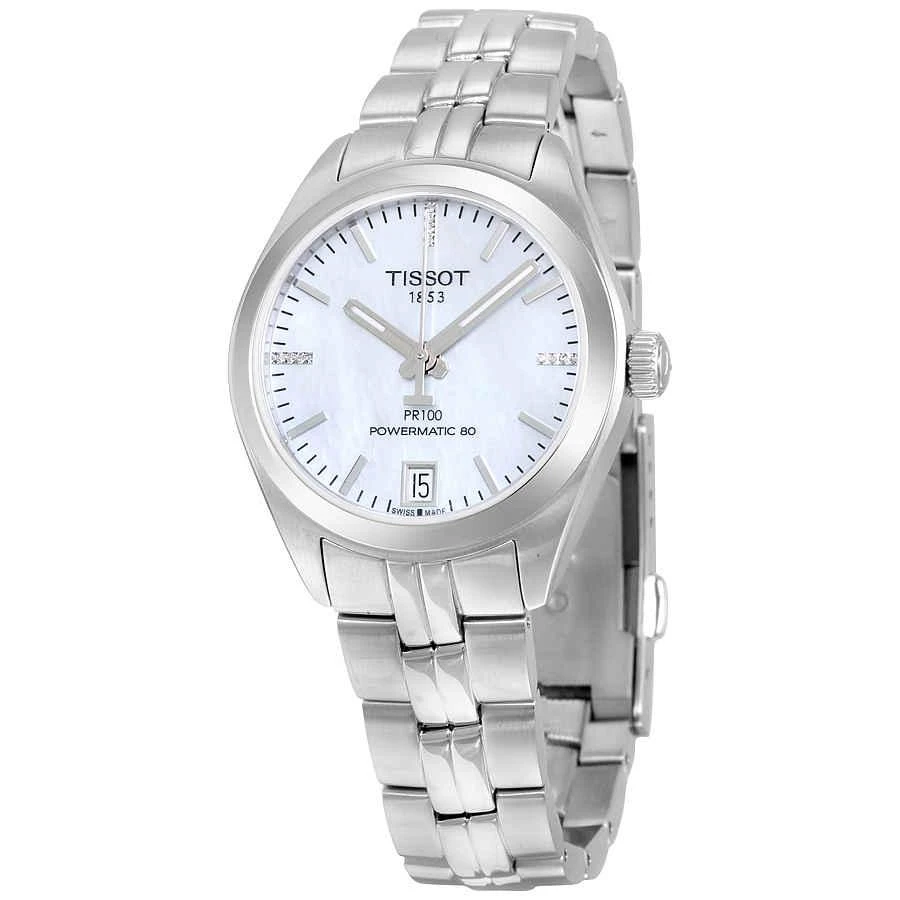 商品Tissot|PR 100 Automatic Mother of Pearl Dial Ladies Watch T101.207.11.116.00,价格¥1945,第1张图片