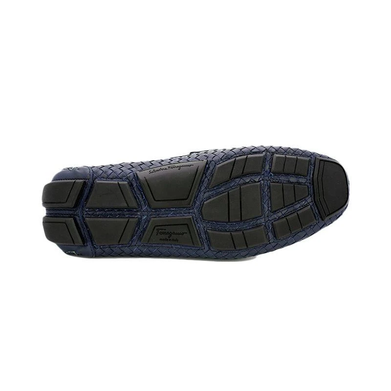商品Salvatore Ferragamo|香港直邮SALVATOREFERRAGAMO菲拉格慕男士深蓝色编织格纹驾车鞋,价格¥5617,第5张图片详细描述