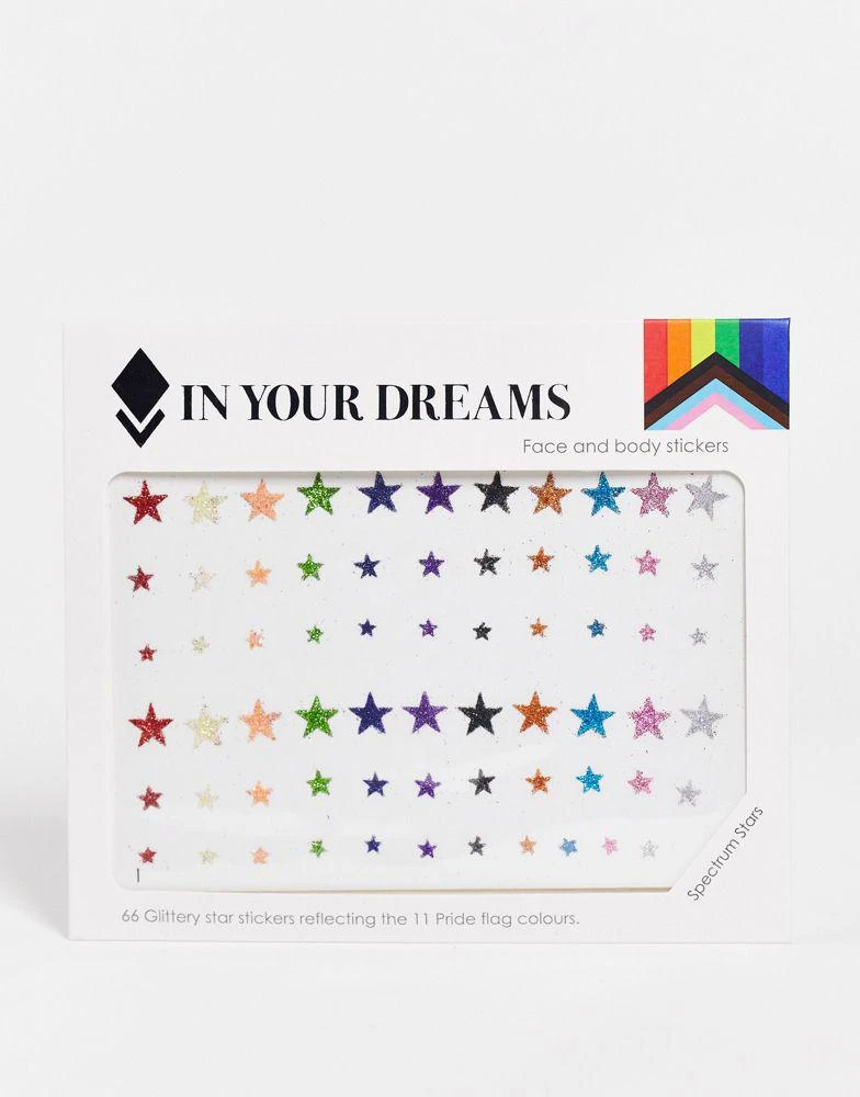 商品In Your Dreams|In Your Dreams PRIDE Rainbow Stars Face Stickers,价格¥58,第1张图片