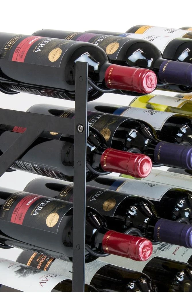 商品SORBUS|Black 100 Bottle Freestanding Wine Rack,价格¥817,第3张图片详细描述