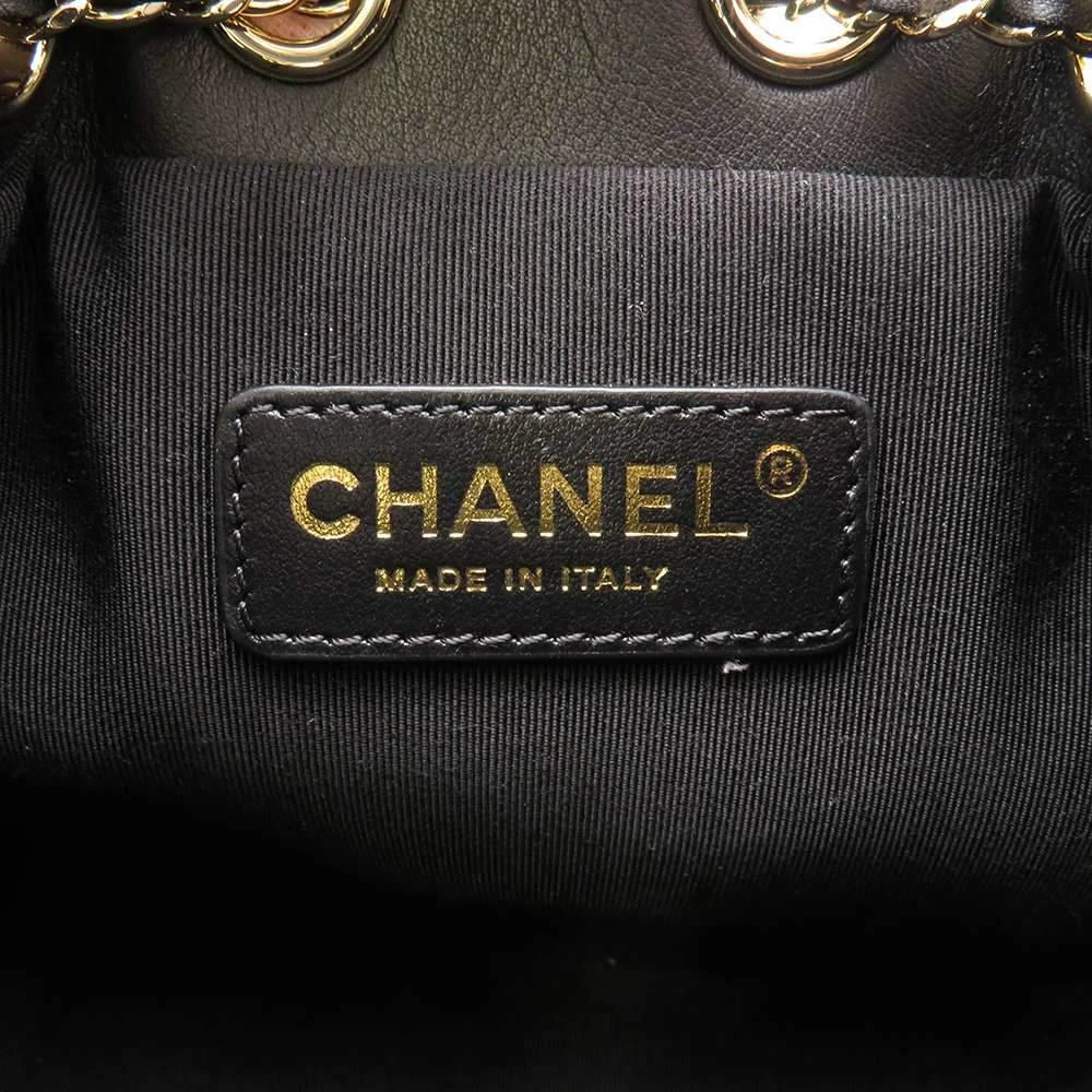 Chanel Black Leather Egyptian Amulet CC Mini Bucket Bag  商品