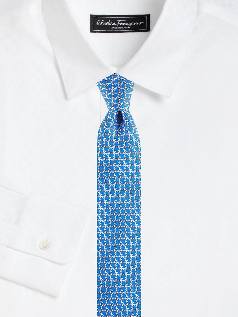 商品Salvatore Ferragamo|Gancini Woven Silk Tie,价格¥1547,第4张图片详细描述