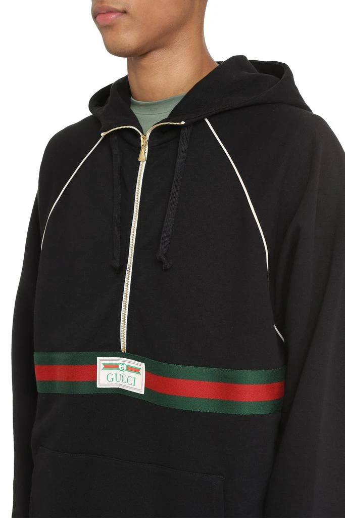 商品Gucci|Gucci Web Half-Zip Hoodie,价格¥8109,第5张图片详细描述