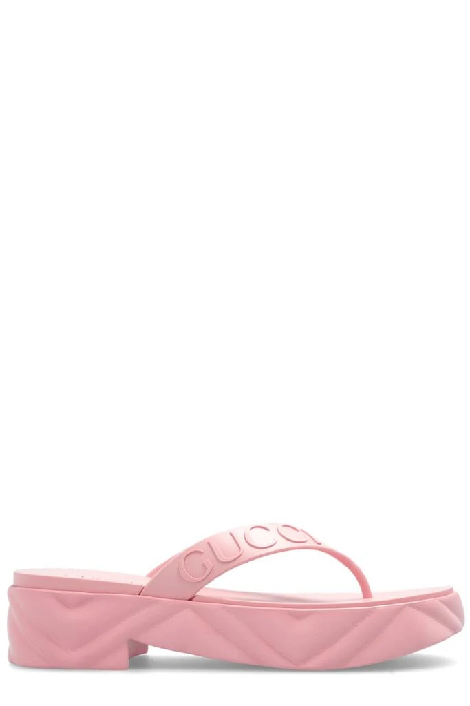 商品Gucci|Gucci Logo Detail Platform Sandals,价格¥2431,第1张图片