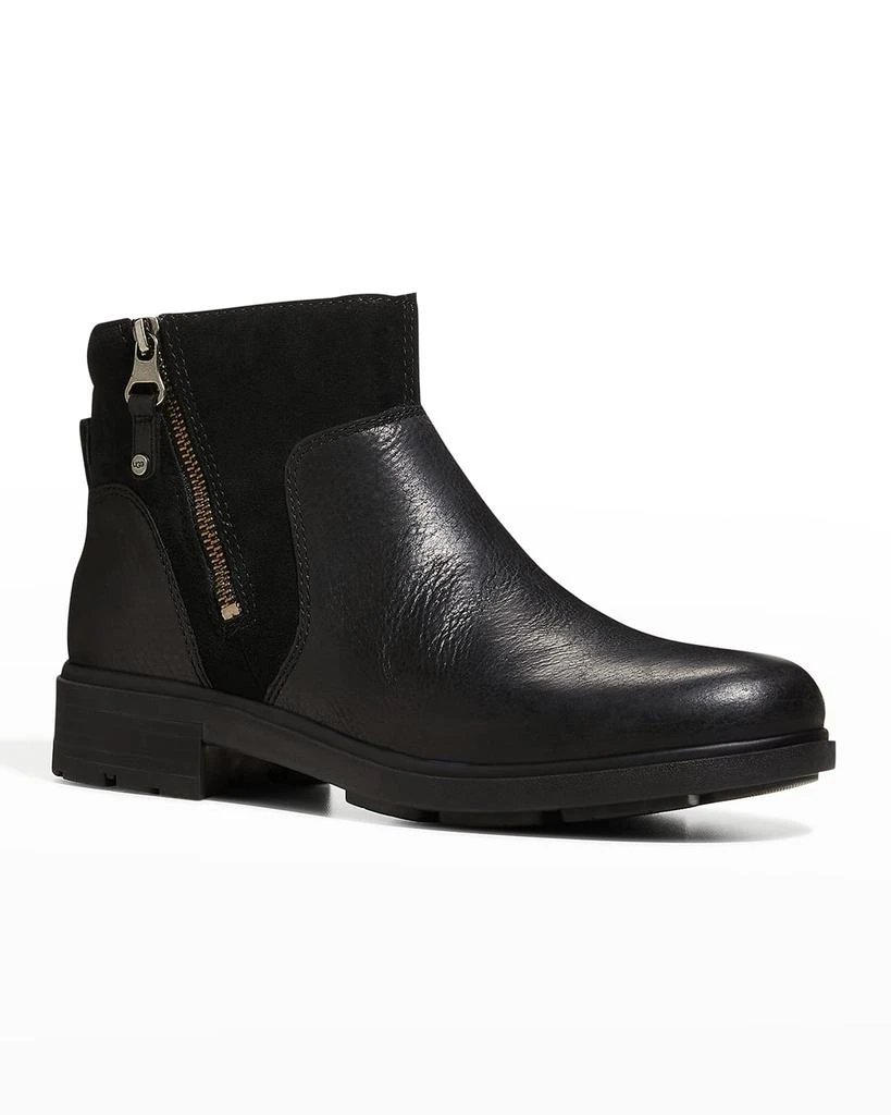 商品UGG|Harrison Waterproof Mix-Leather Zip Ankle Booties,价格¥377,第2张图片详细描述