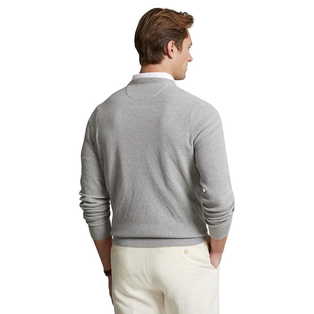 Men's Textured-Knit Cotton Sweater商品第2张图片规格展示
