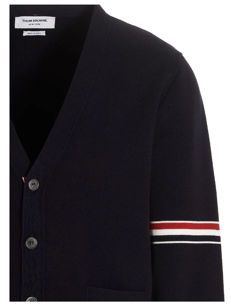 商品Thom Browne|Thom Browne Stripe Detailed V-Neck Cardigan,价格¥8044,第3张图片详细描述