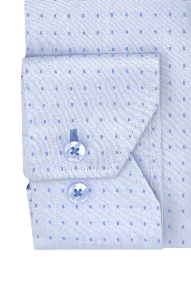 商品Lorenzo Uomo|Textured Solid Trim Fit Dress Shirt,价格¥451,第2张图片详细描述