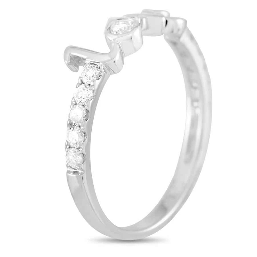 商品LB Exclusive|14K White Gold 0.25ct Diamond Love Ring,价格¥2566,第2张图片详细描述