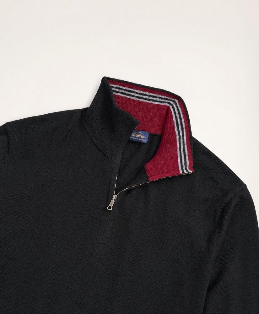 商品Brooks Brothers|Merino Wool Half Zip Sweater,价格¥414,第4张图片详细描述