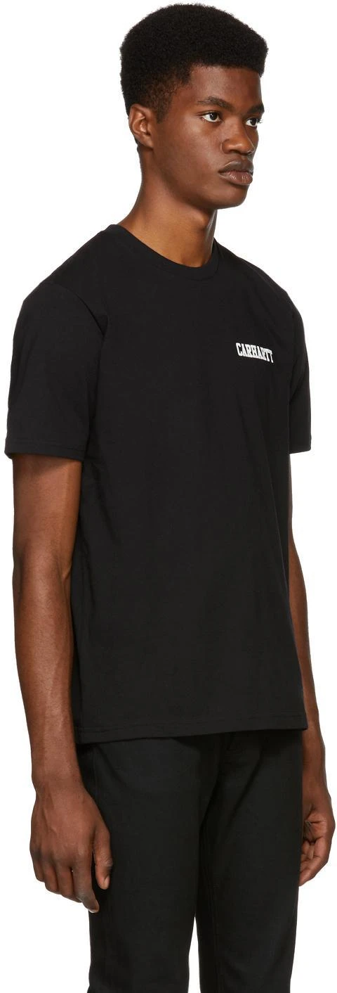 商品Carhartt WIP|Black College Script Logo T-Shirt,价格¥276,第2张图片详细描述