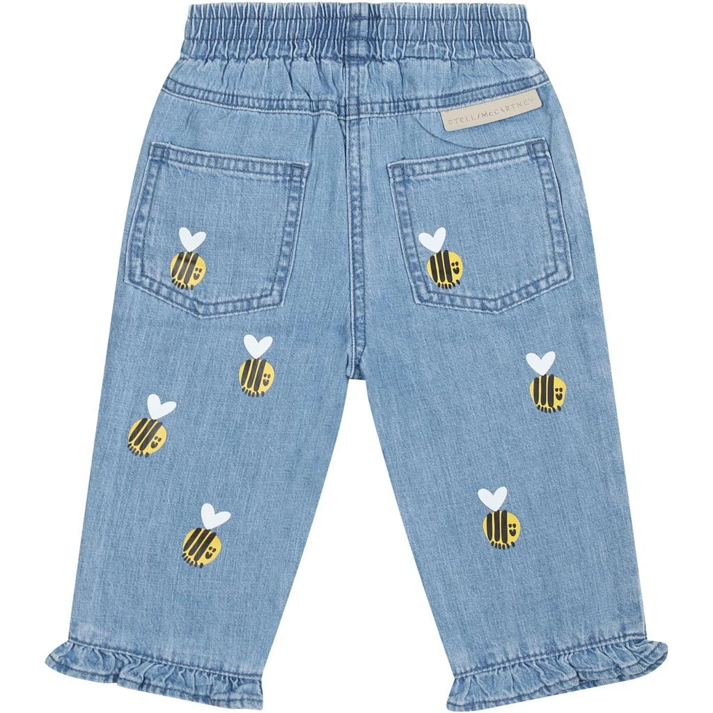 商品Stella McCartney|Blue Jeans For Baby Girl With Beees,价格¥965,第2张图片详细描述