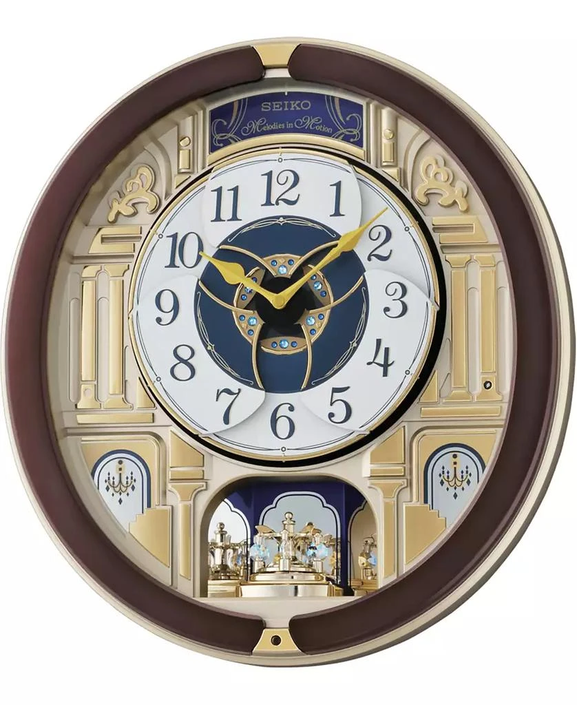 商品Seiko|Melodies in Motion Wood-Tone Wall Clock,价格¥2351,第1张图片