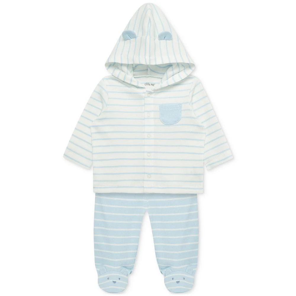 商品Little Me|Baby Boys 2-Pc. Wonder Striped Cardigan Set,价格¥179,第1张图片