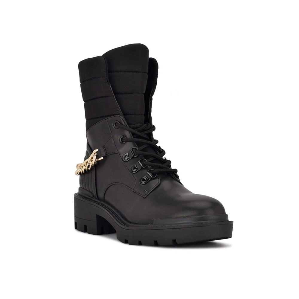 商品Nine West|Women's Ihad Lace Up Chain Combat Booties,价格¥410,第1张图片