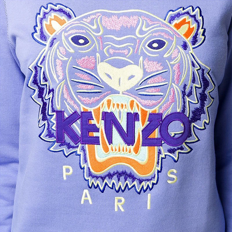 Kenzo 高田贤三 女士蓝色虎头图案卫衣 FA52SW7054XA-66 商品