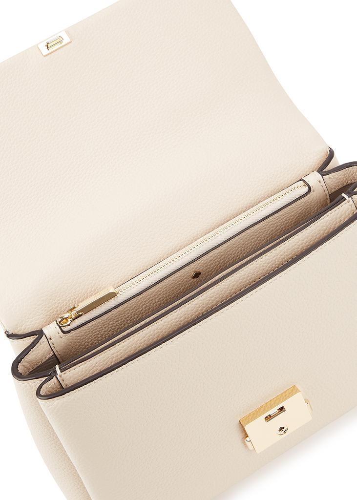 商品Kate Spade|Carlyle medium cream leather shoulder bag,价格¥3044,第6张图片详细描述