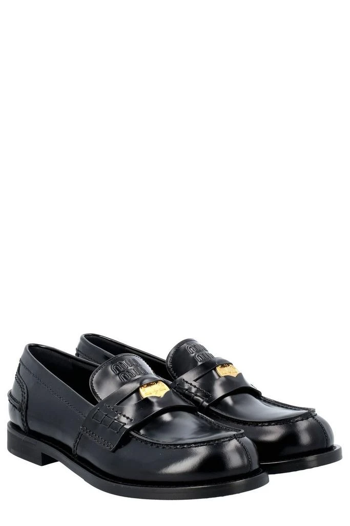 商品Miu Miu|Miu Miu Round Toe Penny Loafers,价格¥7815,第3张图片详细描述