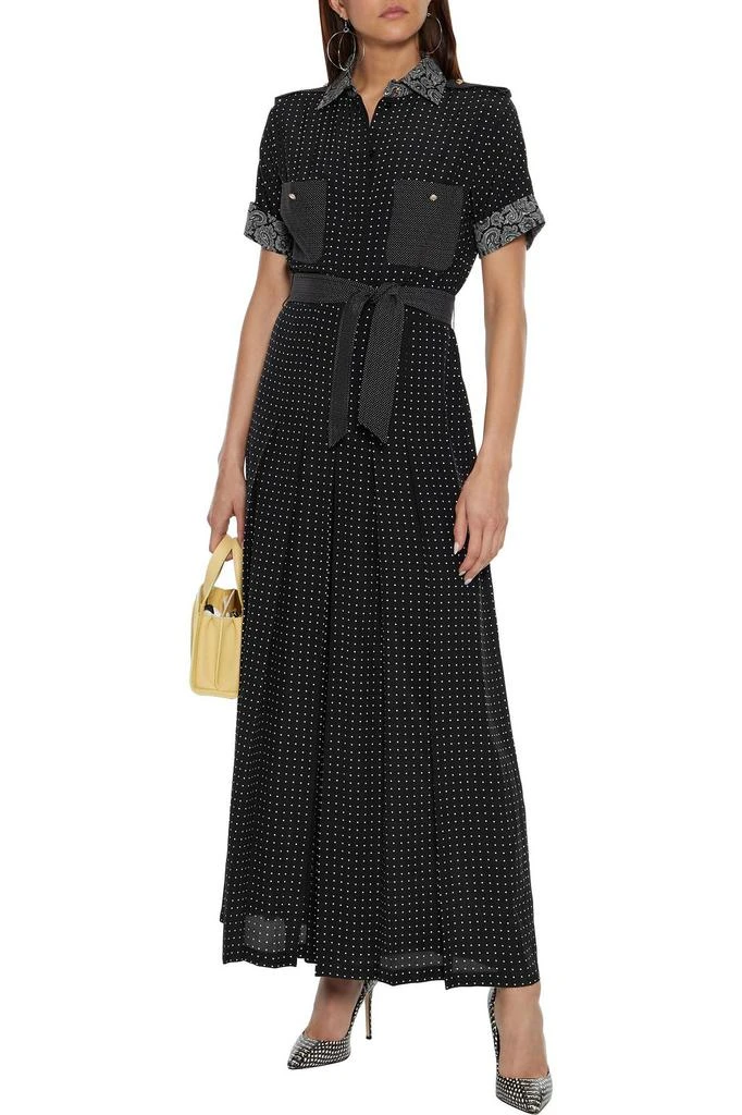 商品Max Mara|City belted pleated printed silk-crepe wide-leg jumpsuit,价格¥2761,第4张图片详细描述