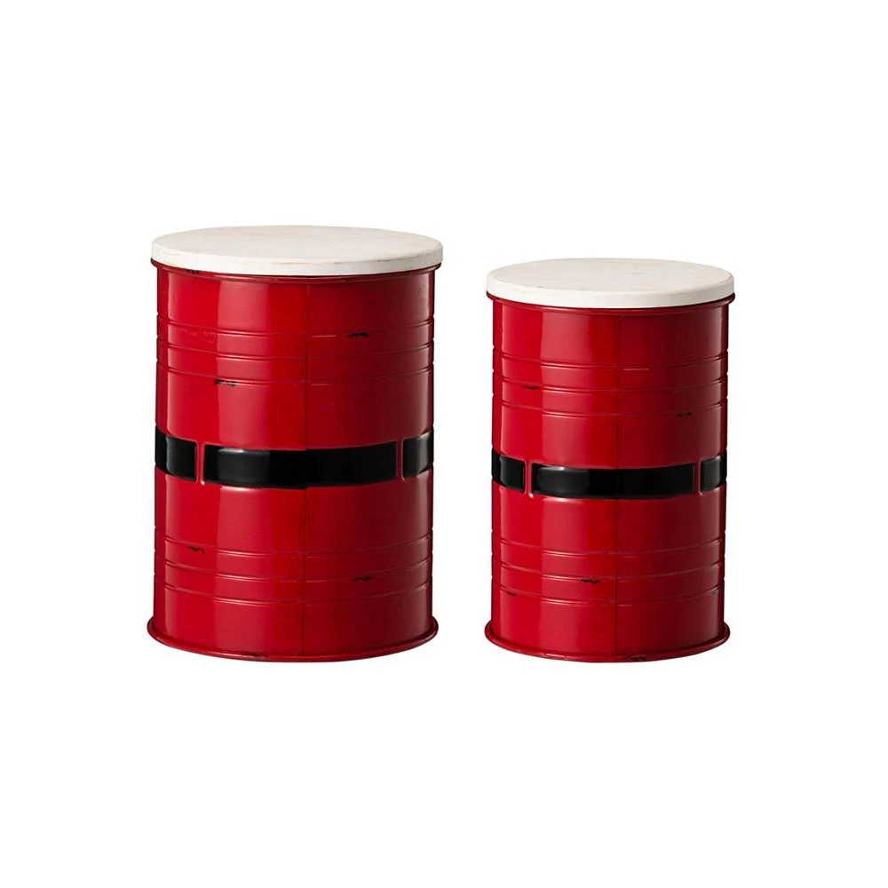 商品Glitzhome|2 Piece Christmas Metal Santa Belt Storage Container Set,价格¥876,第2张图片详细描述