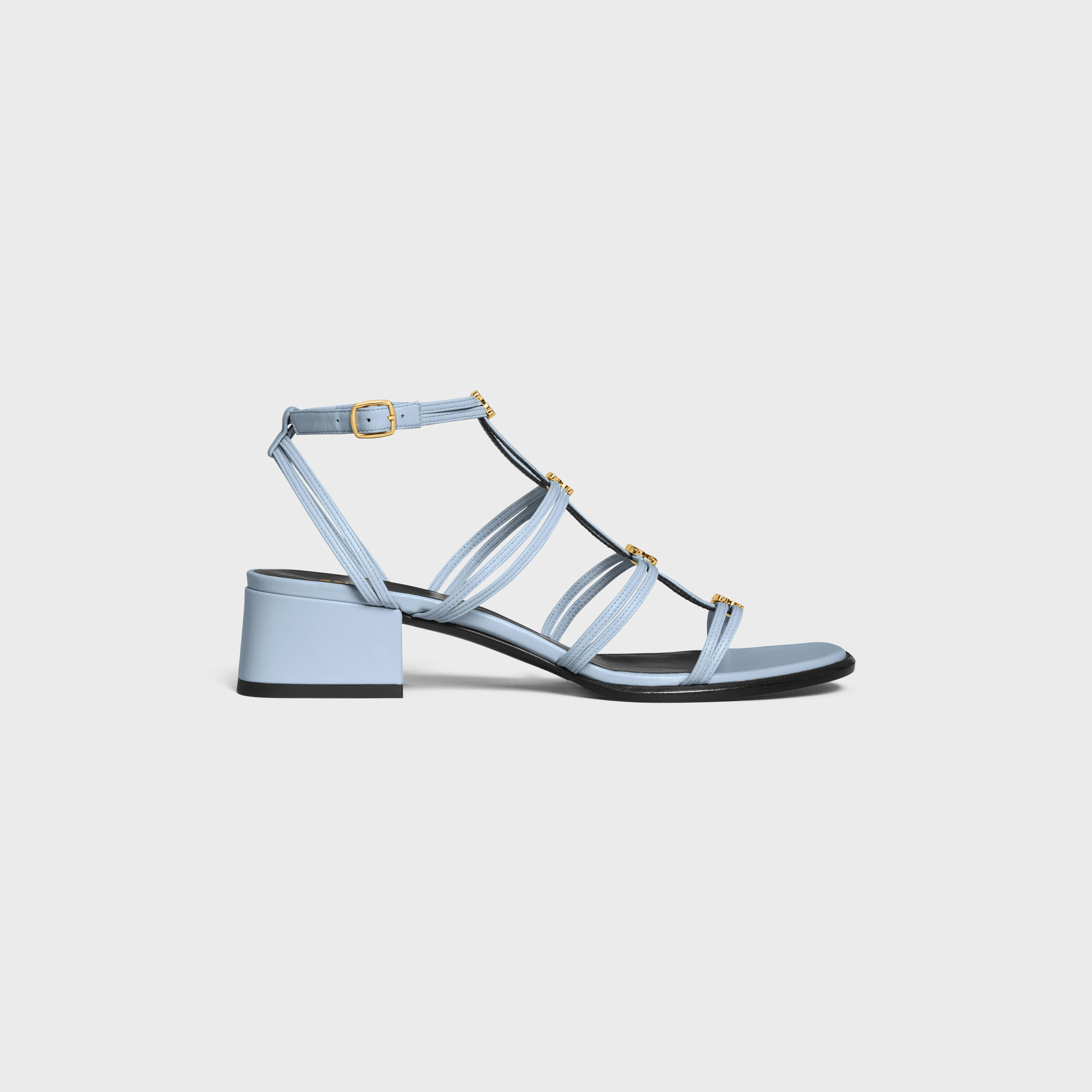 【预售】 赛琳 25春夏 女士 中跟凉鞋 CELINE CLEMENCE MULTI TRIOMPHE SANDALE EN EN CUIR D'AGNEAU 361233958C.08GL  商品