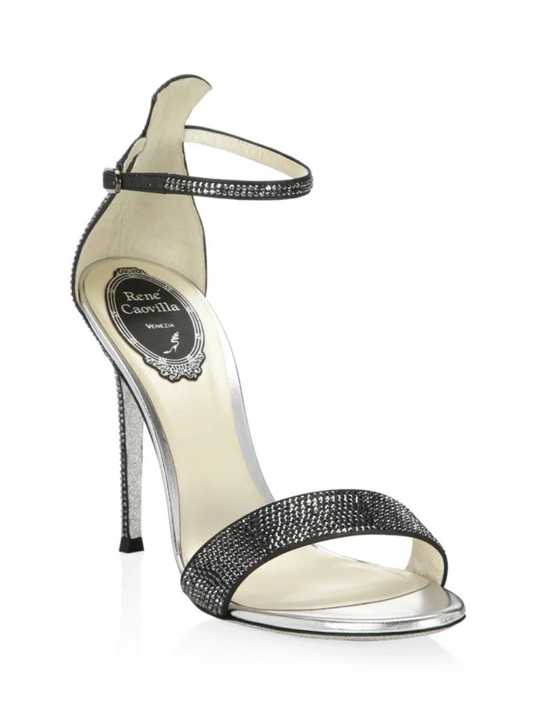 商品Rene Caovilla|Rene Caovilla - Celebrita Crystal-Embellished Satin & Leather Sandals,价格¥3795,第2张图片详细描述